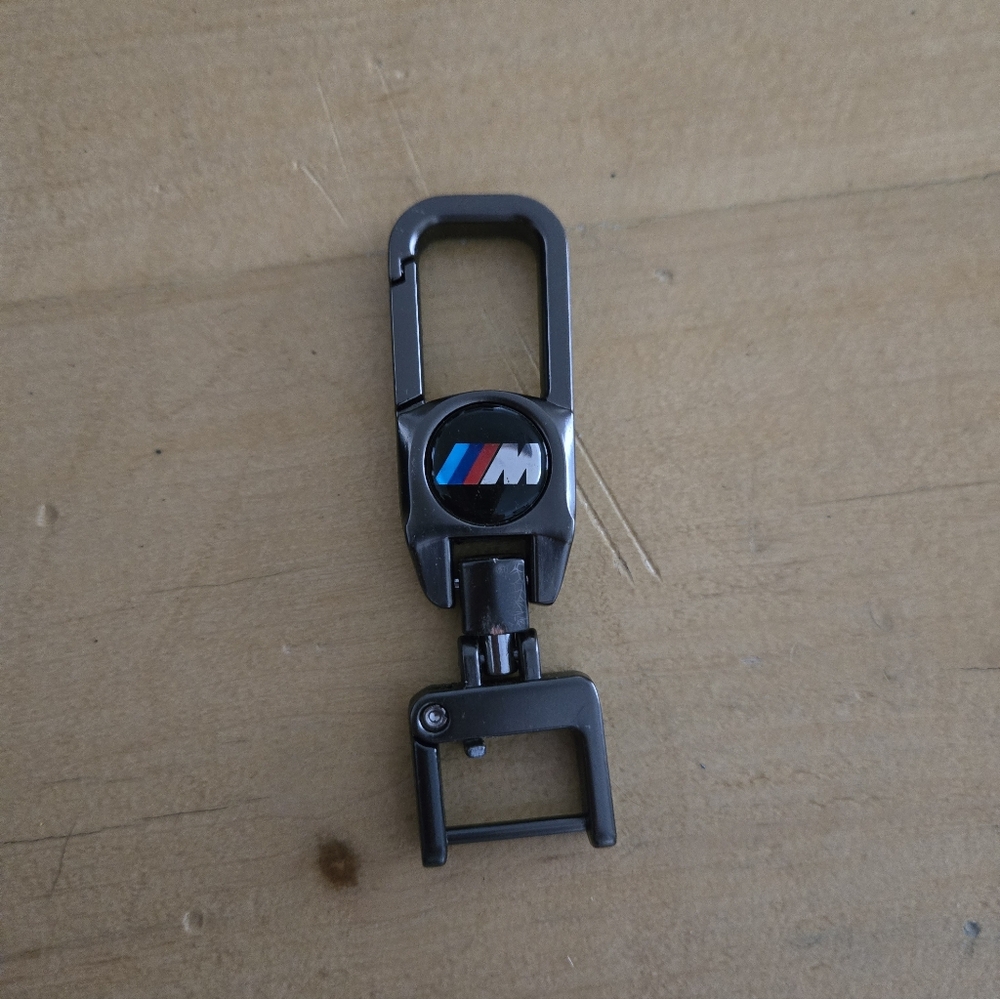 BMW M Logo Metal Keychain Clip Black